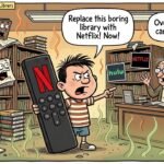 Editorial cartoon: San Benito kid wants library replaced with Netflix — RGV Local News satire