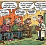 Editorial cartoon: Driscoll Health cochlear implants stream gossip — RGV Local News satire