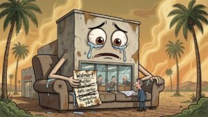 Editorial cartoon: Brownsville Walmart Building Files For Emotional Damages After Fifth Career Change Falls Through
