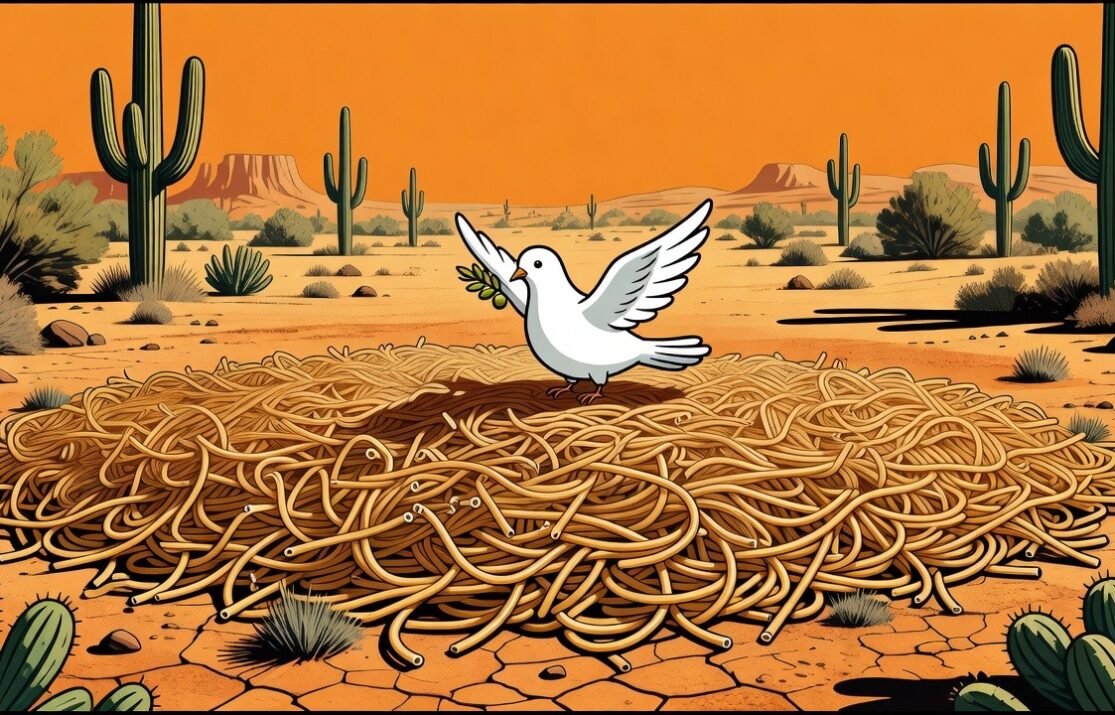 Editorial cartoon for: Edinburg County Commissioners Vote to Replace All Grass with Fideo