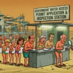 Editorial cartoon: McAllen's $230M Boeye Water Park Will Feature Lazy River, Luxury Cabanas, And Four Separate City Council Votes Before You Can Touch The Water
