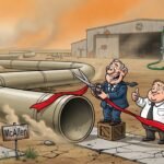Editorial cartoon: McAllen Officials Reveal $40 Million Industrial Park Expansion Was Secretly Just One Really Long Pipe