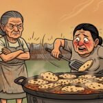 Editorial cartoon: McAllen ISD Cafeteria Staff Must Now Defeat a Abuela in Hand-to-Hand Combat Before Touching the Comal