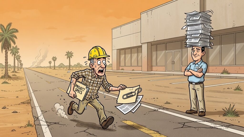 Editorial cartoon: Brownsville Data Center Withdraws Its Own Application After Glancing at Draft of City's New Data Center Rules