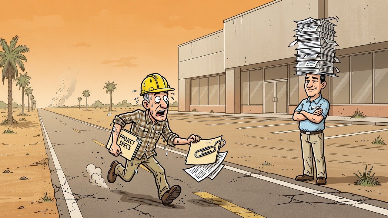 Editorial cartoon: Brownsville Data Center Withdraws Its Own Application After Glancing at Draft of City's New Data Center Rules