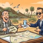 Editorial cartoon: Brownsville Politely Un-Cities 444 Acres Next to Landfill, Receives Voucher for Water That May Exist
