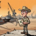 Editorial cartoon: Cameron County Offers Saronic 95% Tax Break If Just 35% of Shipyard Remains Physically Present in Valley