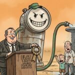 Editorial cartoon: Edinburg Holds Tax Rate Steady So It Can Raise the Shower Rate Instead