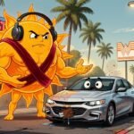 Editorial cartoon: Edinburg Mechanic Confirms Valley Heat Now Charging Cars a Cover Fee Just to Survive August
