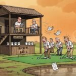 Editorial cartoon: Edinburg Builds Workforce Center Inside Golf Course So Applicants Can Practice Follow-Through Between Interviews