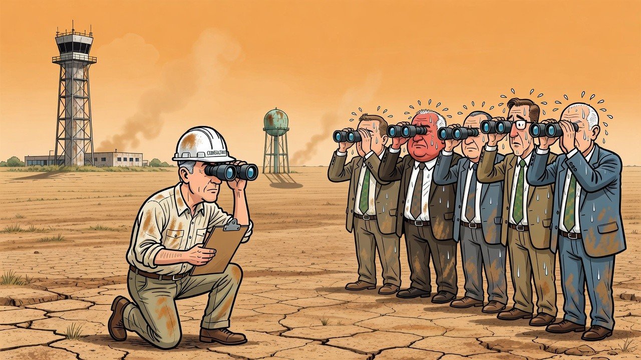 Editorial cartoon: Harlingen Extends Data Center Moratorium So Engineers Can Study Whether Data Centers Are Still Data Centers