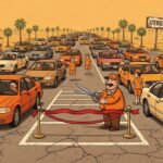 Editorial cartoon: UTRGV Welcomes Record 36,466 Students By Assigning Them All One Parking Spot