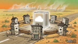Editorial cartoon: Valley Cities Now Passing Data Centers Around Like Unwanted Tupperware At A Poteet Family Cookout