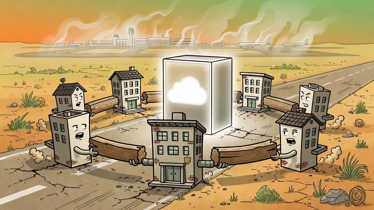 Editorial cartoon: Valley Cities Now Passing Data Centers Around Like Unwanted Tupperware At A Poteet Family Cookout