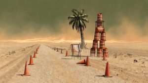 Editorial cartoon: Brownsville Closes Detour So the Interstate Can Close Too, Officials Call It 'Synchronized Suffering'