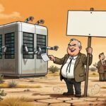 Editorial cartoon: Cameron County Proudly Issues Fluidstack Permit, Announces It Will Not Be Paying For Anything Else Ever