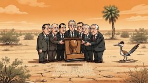 Editorial cartoon: Edinburg Approves First Reading of Permit For Data Center That Exists Only in Commissioner Ramirez's Mind