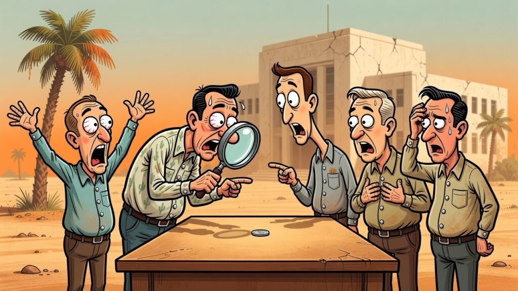 Editorial cartoon: Harlingen Votes Down Half-Cent Tax Hike After Commission Realizes Half a Cent Is Technically Still Money