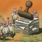 Editorial cartoon: Harlingen Commissioners Proudly Refund Half Cent, Approve $72 Million Budget They Describe As 'Probably Fine'