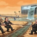 Editorial cartoon: Harlingen Confident Widening Ditch That Already Drowned Airport Will Fix Ditch That Will Drown Airport