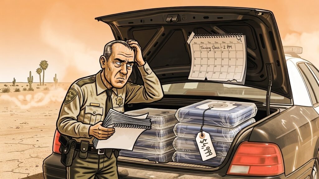 Editorial cartoon: Hidalgo County Buys 116 Defibrillators With Opioid Money, Schedules the Knowing-How Part for Later