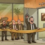 Editorial cartoon: McAllen Airport Declares Golden Age of Travel After Landing $2 Million, Mostly for Bathrooms