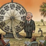 Editorial cartoon: McAllen Unveils Revolutionary Bidding Process Where Every Bid Wins A Rate Hike