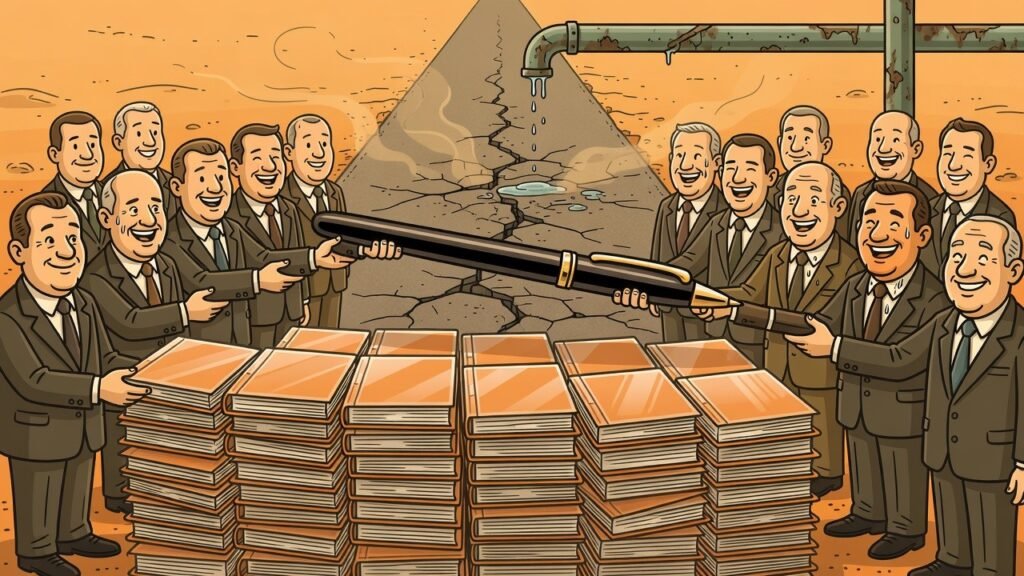 Editorial cartoon: McAllen, Saltillo Celebrate 200 Years of Signing Things by Signing Another Thing