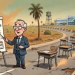 Editorial cartoon: Mission CISD to Rightsize Schools in 2027, Giving Desks Two More Years to Consider Leaving for Sharyland