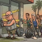 Editorial cartoon: Pharr Crunch Fitness Seized After State Completes the Ultimate Drop Set