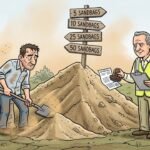 Editorial cartoon: Valley Cities Generously Offer Sandbags, Provided You Bring Shovel, Utility Bill, and Own Arms