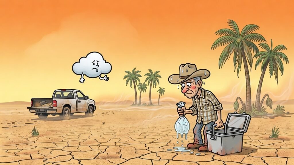 Editorial cartoon: Valley's Weekend Cooling Plan Is One Isolated Shower That Will Be Brief And Then Leave
