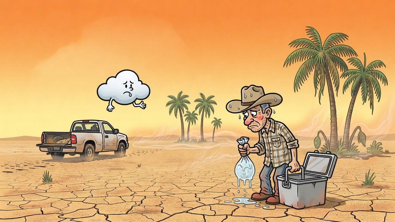 Editorial cartoon: Valley's Weekend Cooling Plan Is One Isolated Shower That Will Be Brief And Then Leave