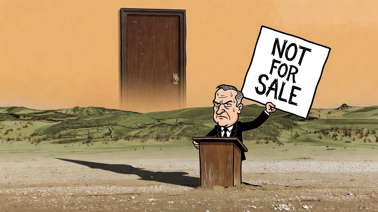 Editorial cartoon: Abbott Vows Boca Chica Park Will Not Be Sold at Meeting That Also Will Not Occur