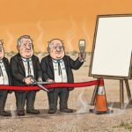 Editorial cartoon: Edinburg Officially Reopens Brewery That Is Still a Gravel Lot on McIntyre