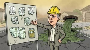 Editorial cartoon: Pharr Officially Closes Sewage Case, Opens Full Investigation Into Wet Wipes