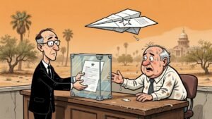 Editorial cartoon: San Benito Submits Formal Request to Determine Whether Eyes Are Part of the Open Records Act