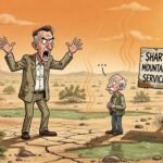Editorial cartoon: Sharyland ISD Pays $30,000 for Mountain-Screaming Service, Receives Polite Whisper