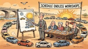 Editorial cartoon: Landmark Study Finds July Hotter For Parking Too, South Padre Island Considers Billing Ocean
