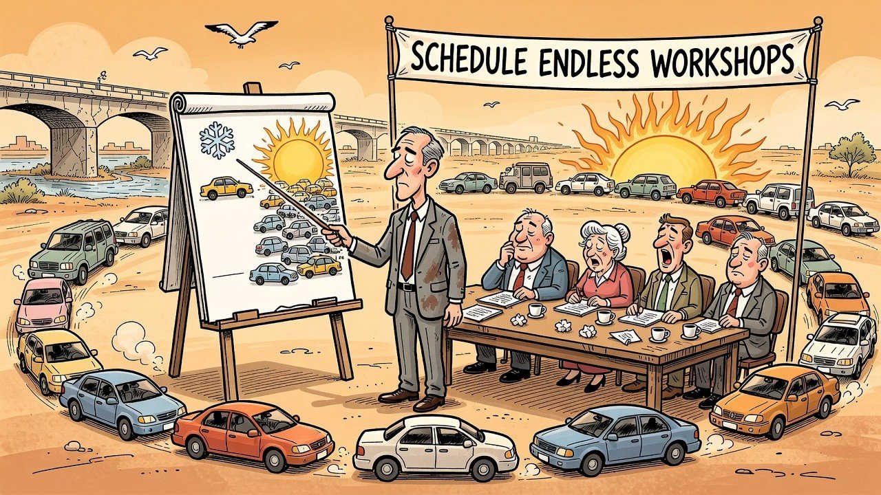 Editorial cartoon: Landmark Study Finds July Hotter For Parking Too, South Padre Island Considers Billing Ocean