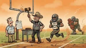 Editorial cartoon: UTRGV Discovers Overtime Exists, Immediately Cancels It After One Play